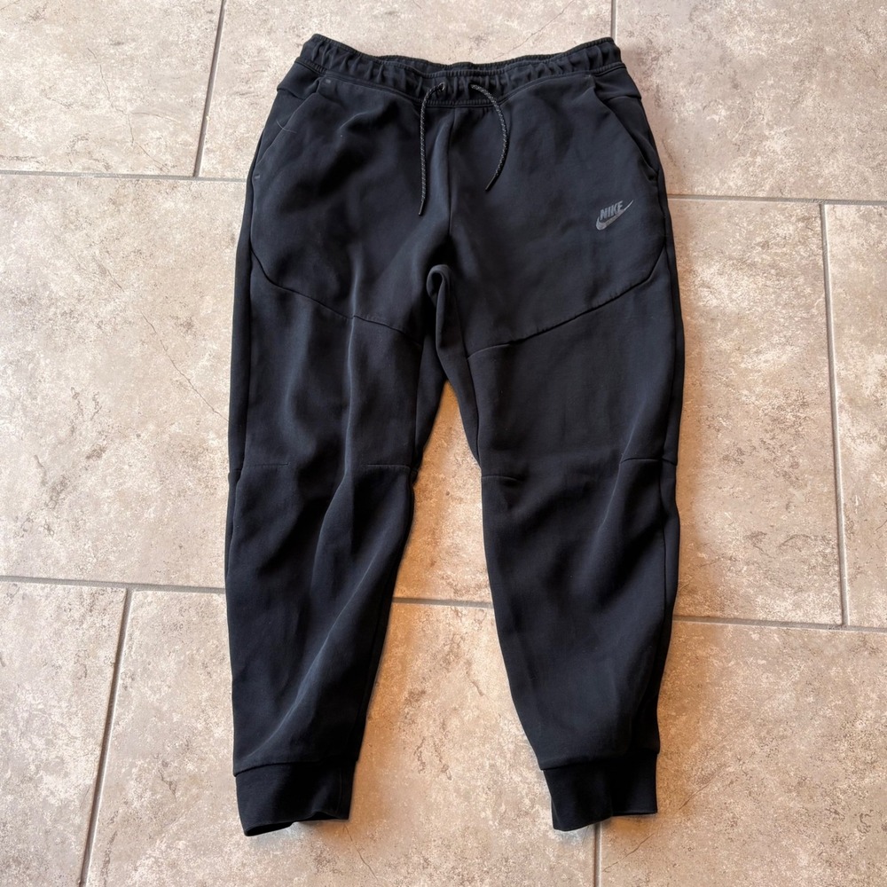 Nike Tech Fleece Joggers Men's L Black CU4495-010 Tapered Y2K Streetwear